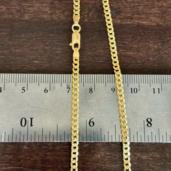Solid 14k curb/cuban chain 18”